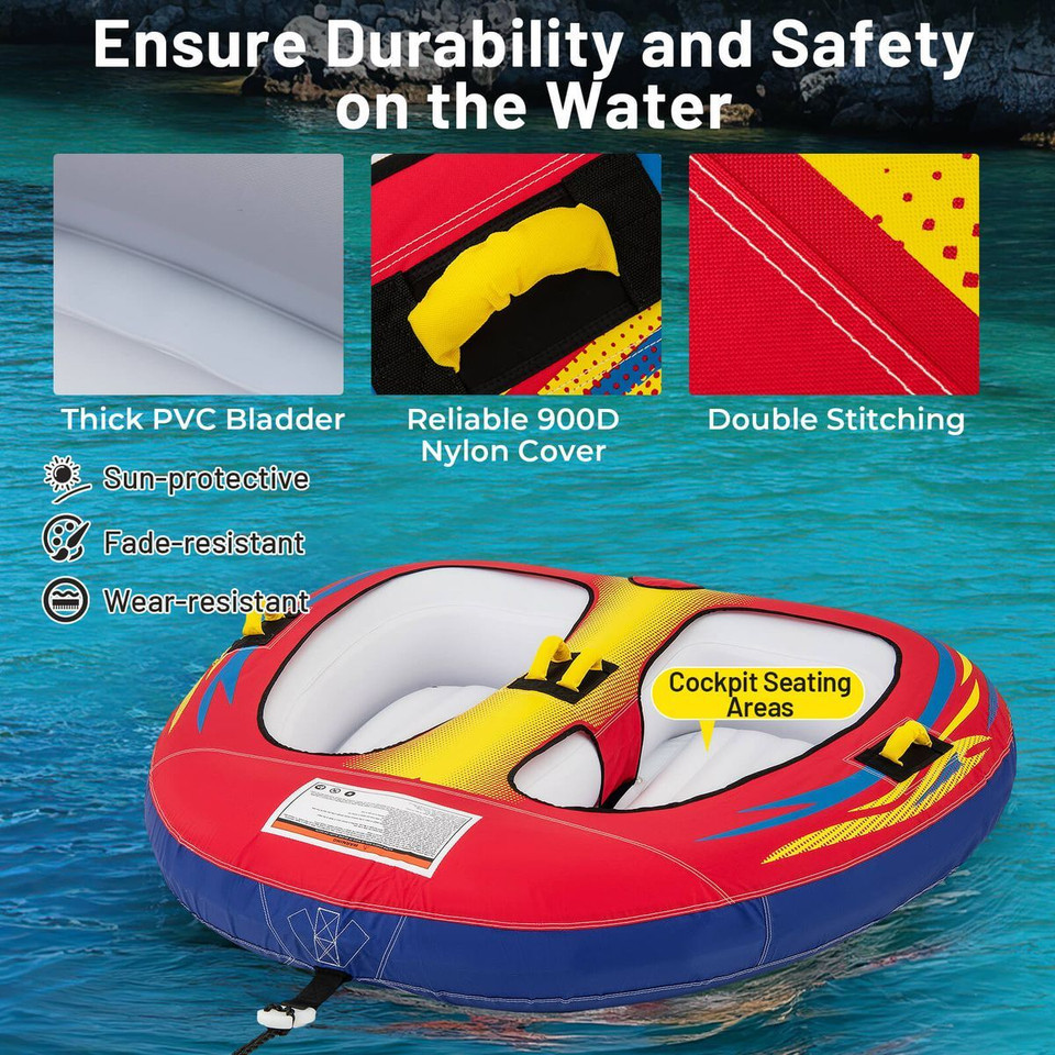 Towable Tube with Quick Connector & Drainage System for Boating product image