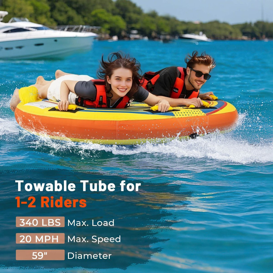 Towable Tube with Quick Connector & Drainage System for Boating product image