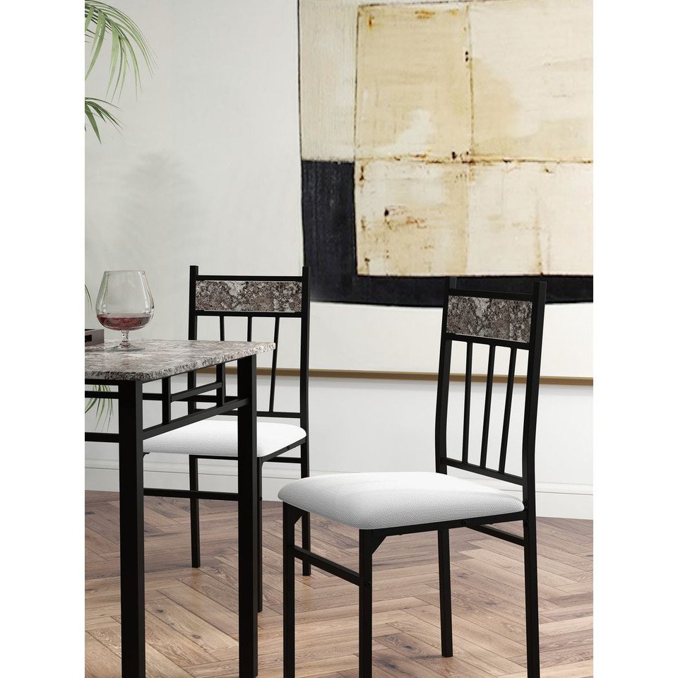 5-Piece Dining Set with Faux Marble Top Table product image