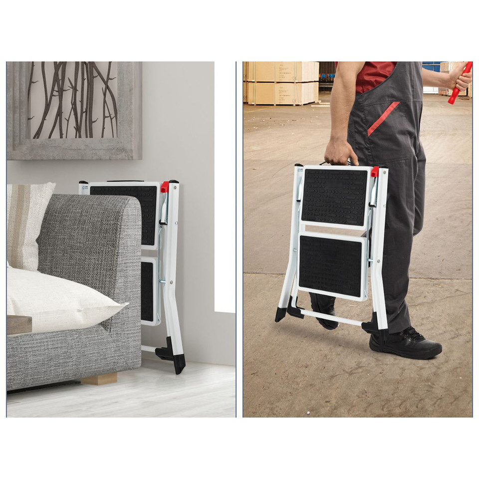 Folding 2-Step Ladder with Anti-Slip Pedal & Large Foot Pads product image