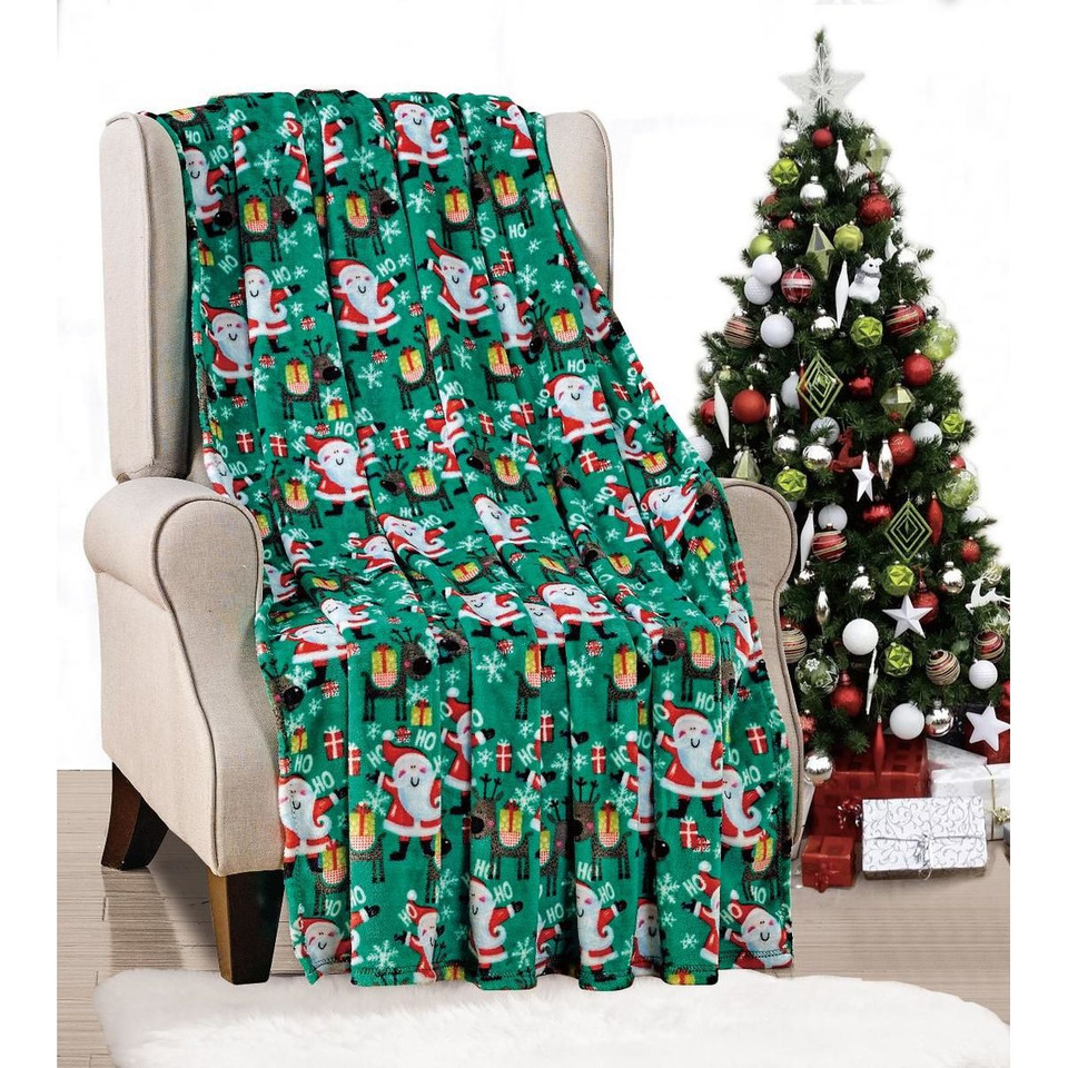 50 x 60-Inch Microplush Holiday Throw Blanket product image