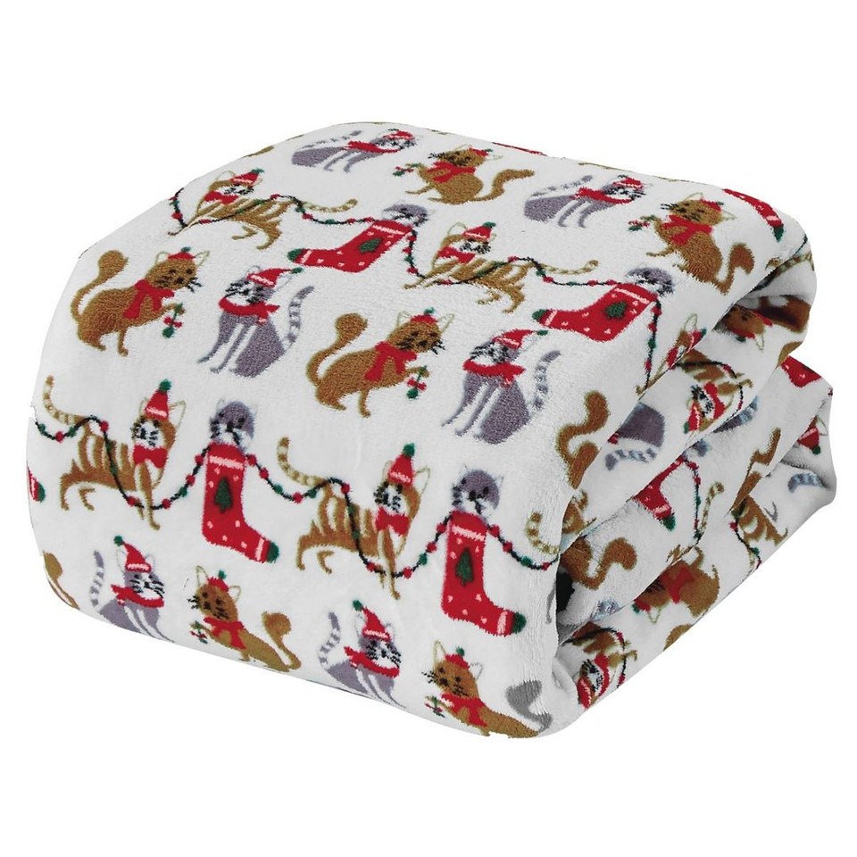 50 x 60-Inch Microplush Holiday Throw Blanket product image