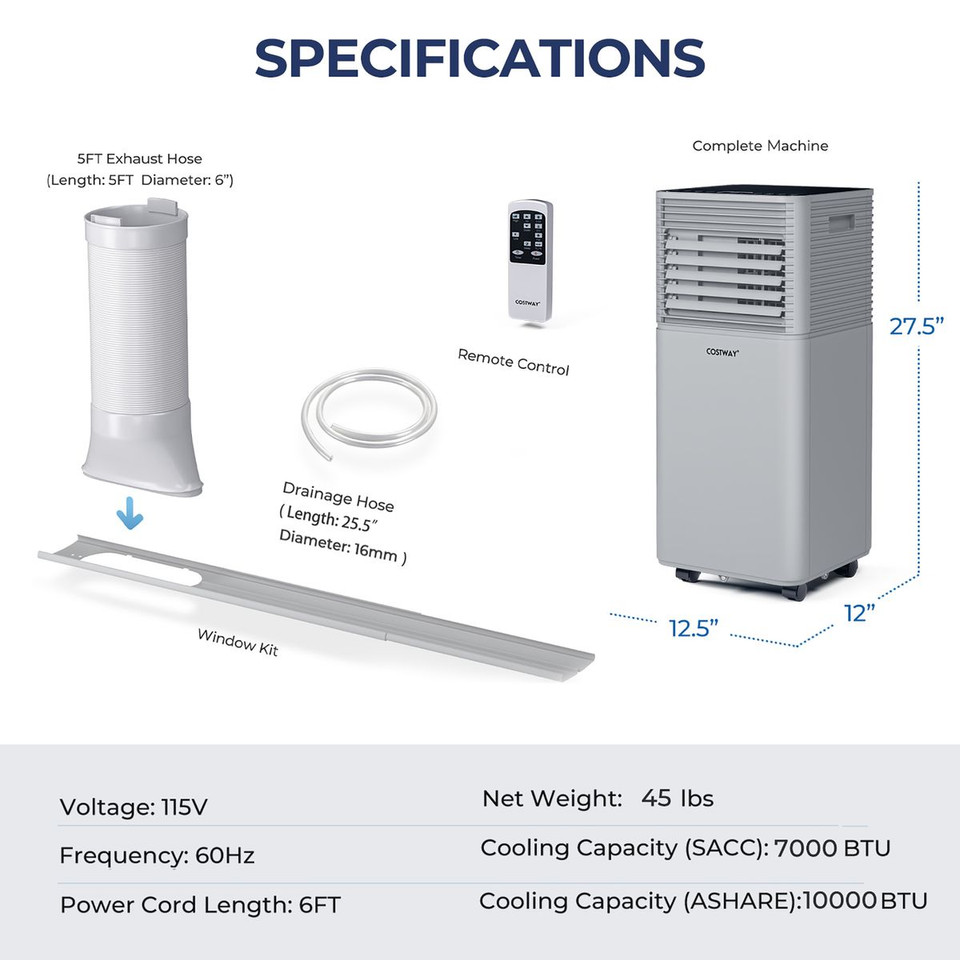 10,000BTU Portable Air Cooler with Fan & Dehumidifier Mode product image