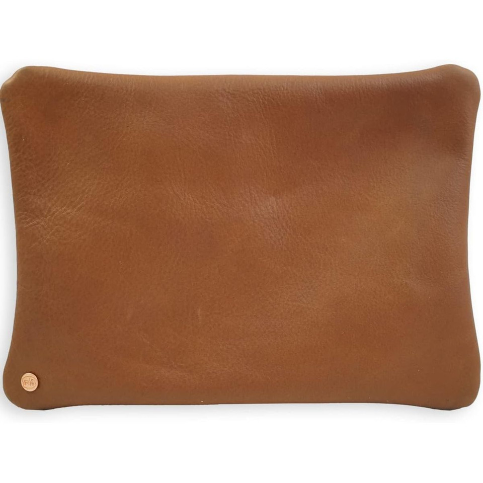 Large Soft Genuine Leather Toiletry/Dopp Kit with Diagonal Zipper product image