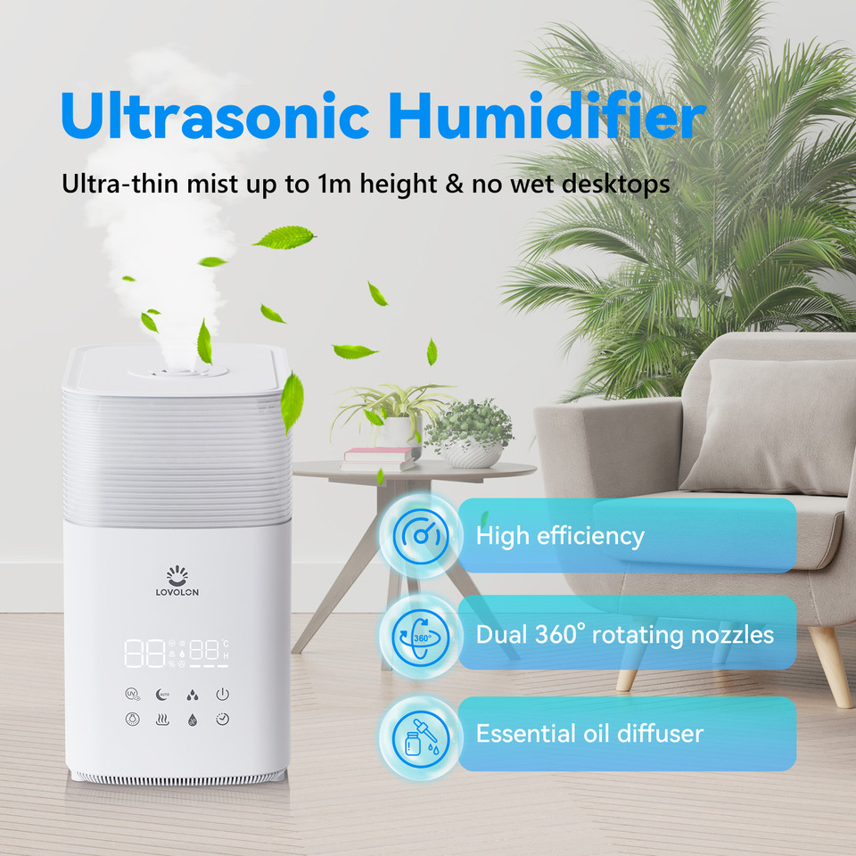 Lovolon 5L Ultrasonic Warm & Cool Mist Humidifier product image