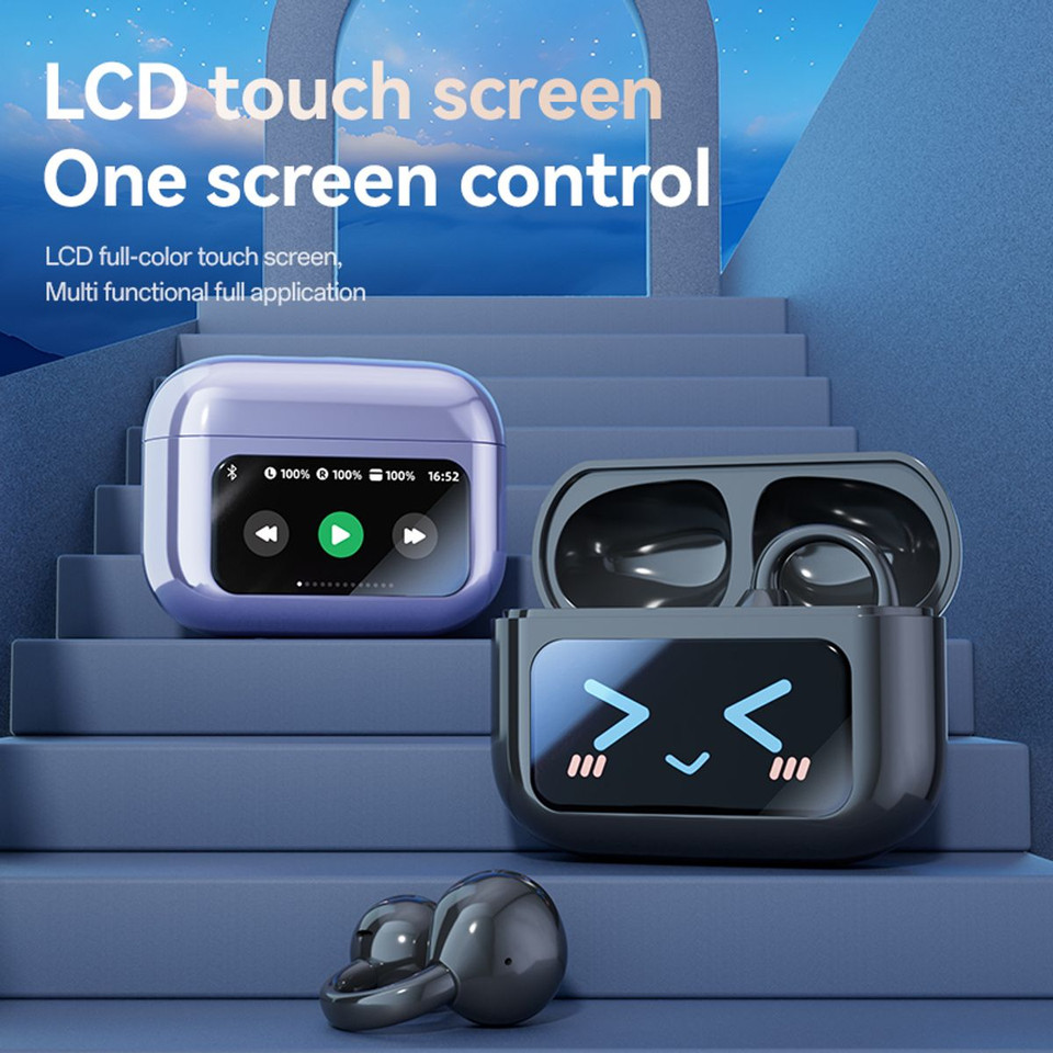 Ai Smart Bluetooth Translator Headphone, 144 Languages Translator Touch Control Wireless Earbuds With Noise Cancelling Color Black product image