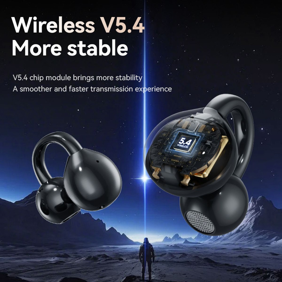 Ai Smart Bluetooth Translator Headphone, 144 Languages Translator Touch Control Wireless Earbuds With Noise Cancelling Color Black product image