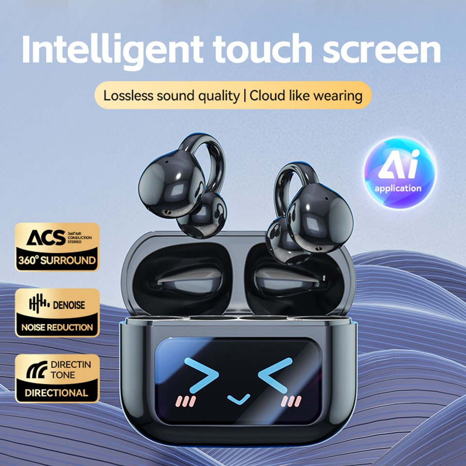Ai Smart Bluetooth Translator Headphone, 144 Languages Translator Touch Control Wireless Earbuds With Noise Cancelling Color Black product image