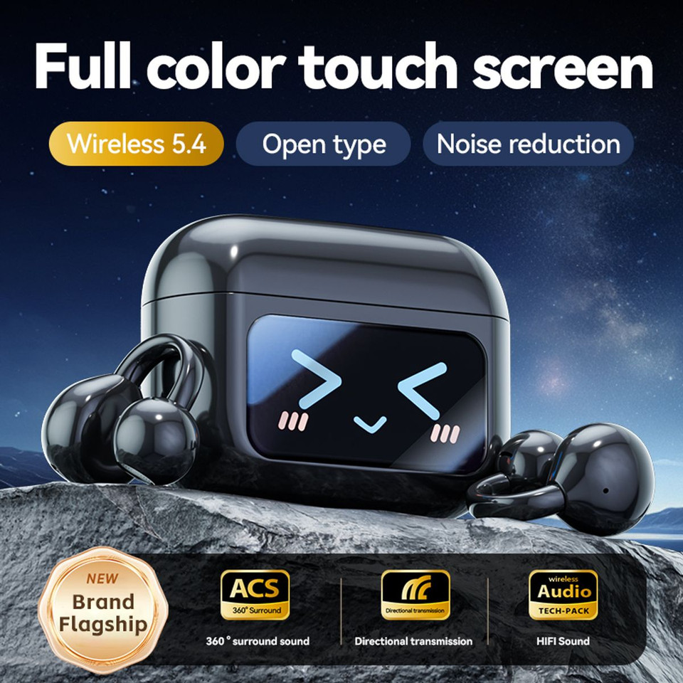 Ai Smart Bluetooth Translator Headphone, 144 Languages Translator Touch Control Wireless Earbuds With Noise Cancelling Color Black product image