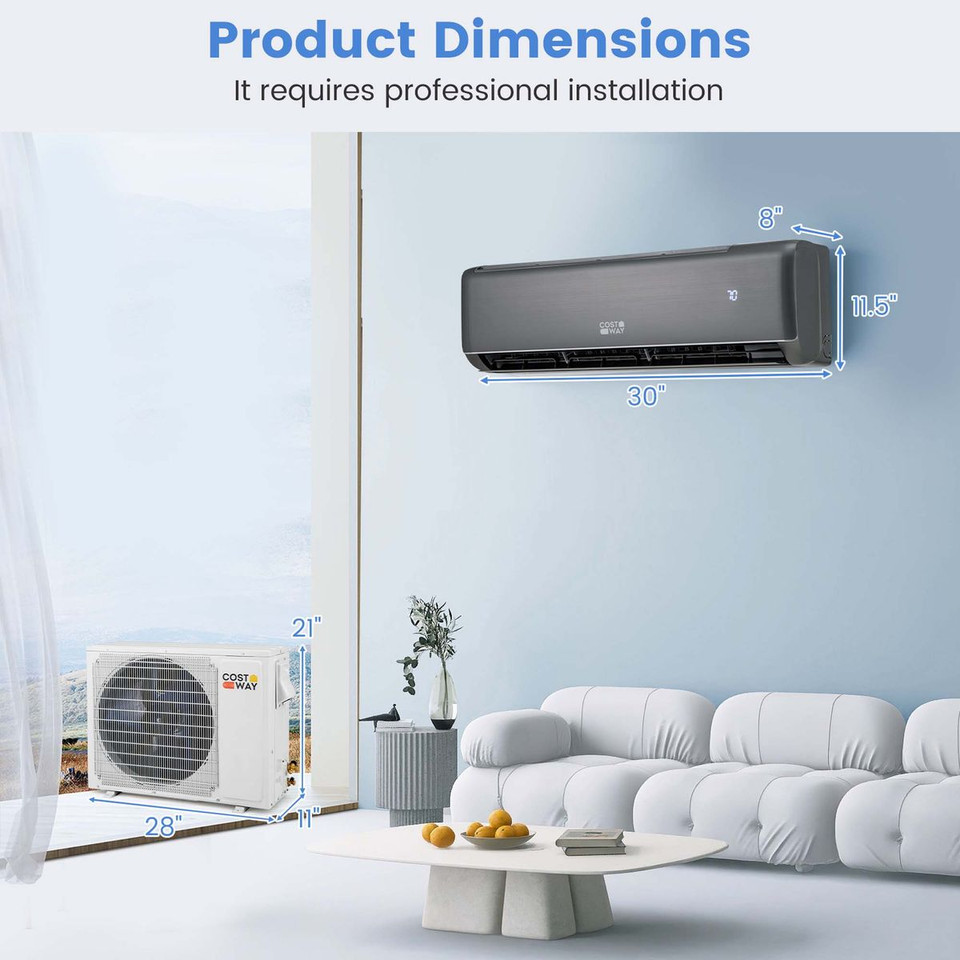 12000 BTU Mini Split Air Conditioner and Heater with Heat Pump product image