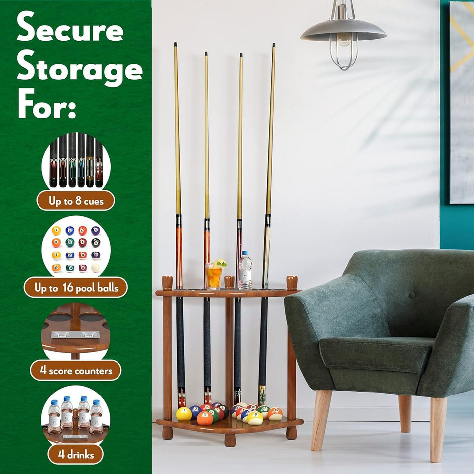 ISZY 8-Stick Billiards Pool Stick Holder product image