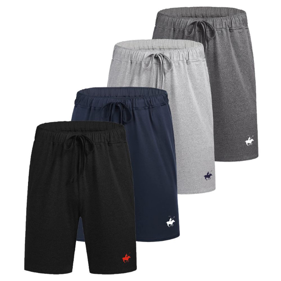 Men's Cotton Blend Lounge Shorts with Pockets (4-Pack) product image