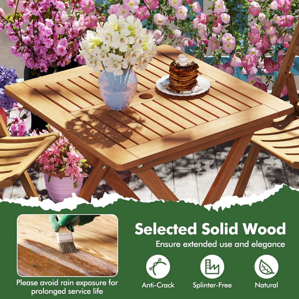 29.5" x 29.5" Patio Dining Table with 2" Umbrella Hole product image
