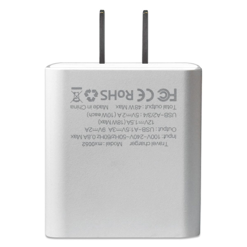 48W 4-Port USB Wall Charger (1 to 5-Pack) product image