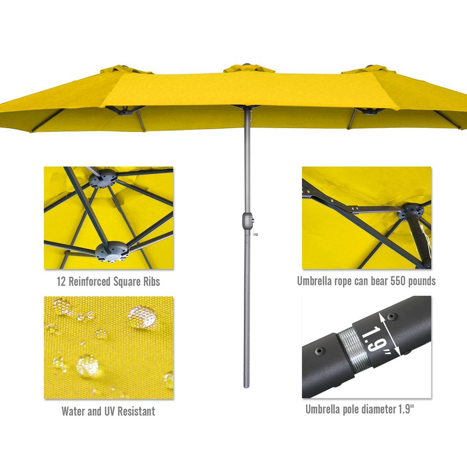 15x9 Foot Outdoor Double-Sided Patio Umbrella product image