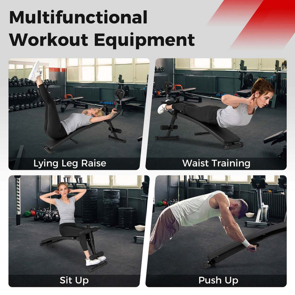 Adjustable Decline Sit-up Bench for Exercise (Optional Accessories) product image