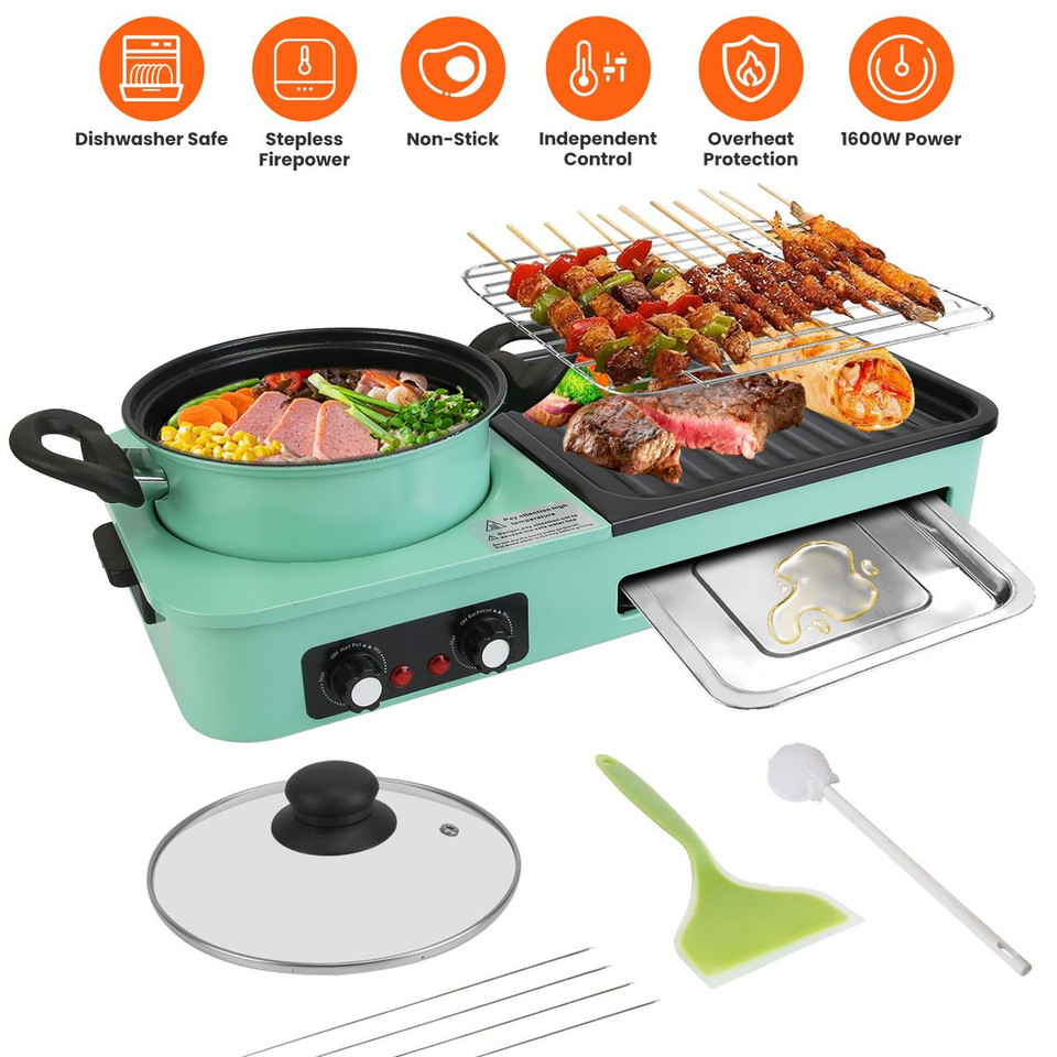 3-in-1 Electric Hot Pot with Grill product image