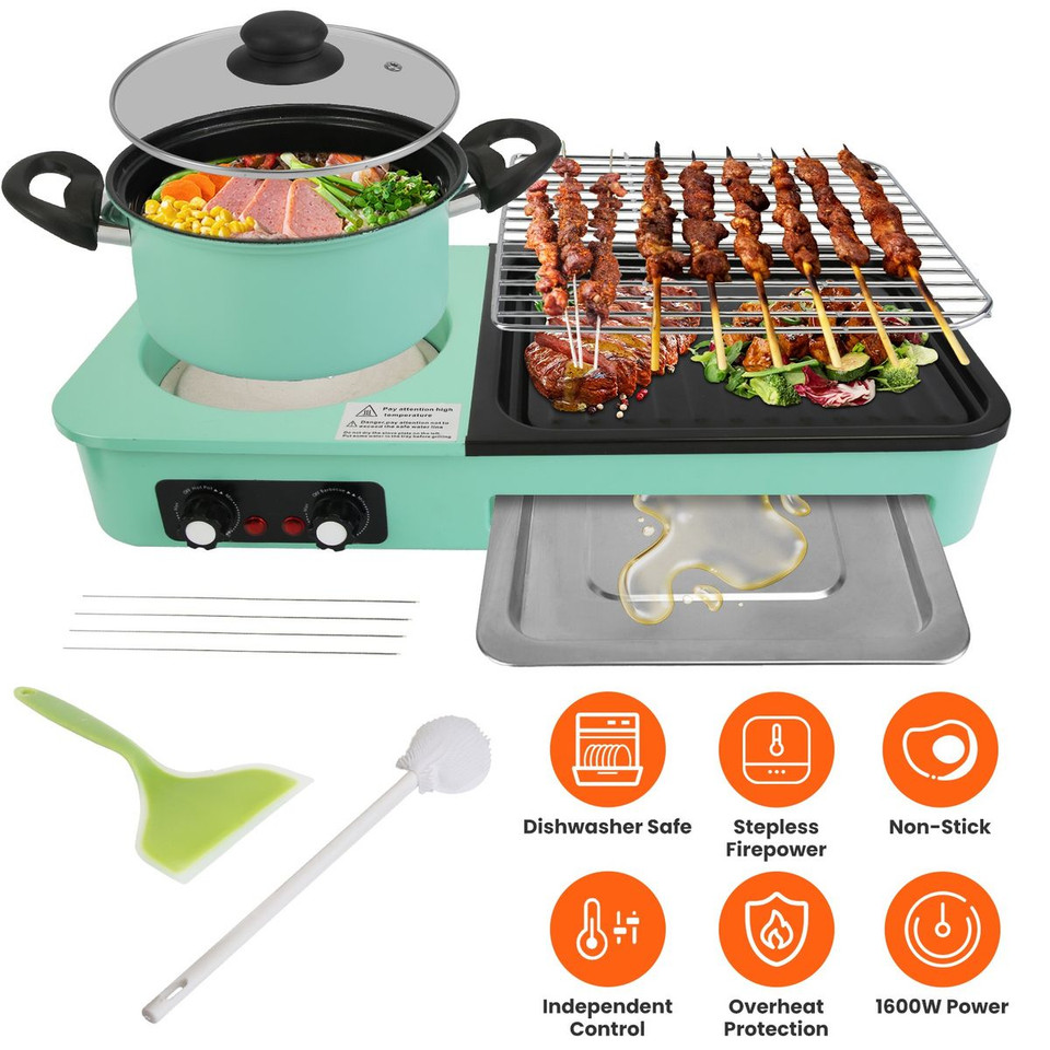 3-in-1 Electric Hot Pot with Grill product image