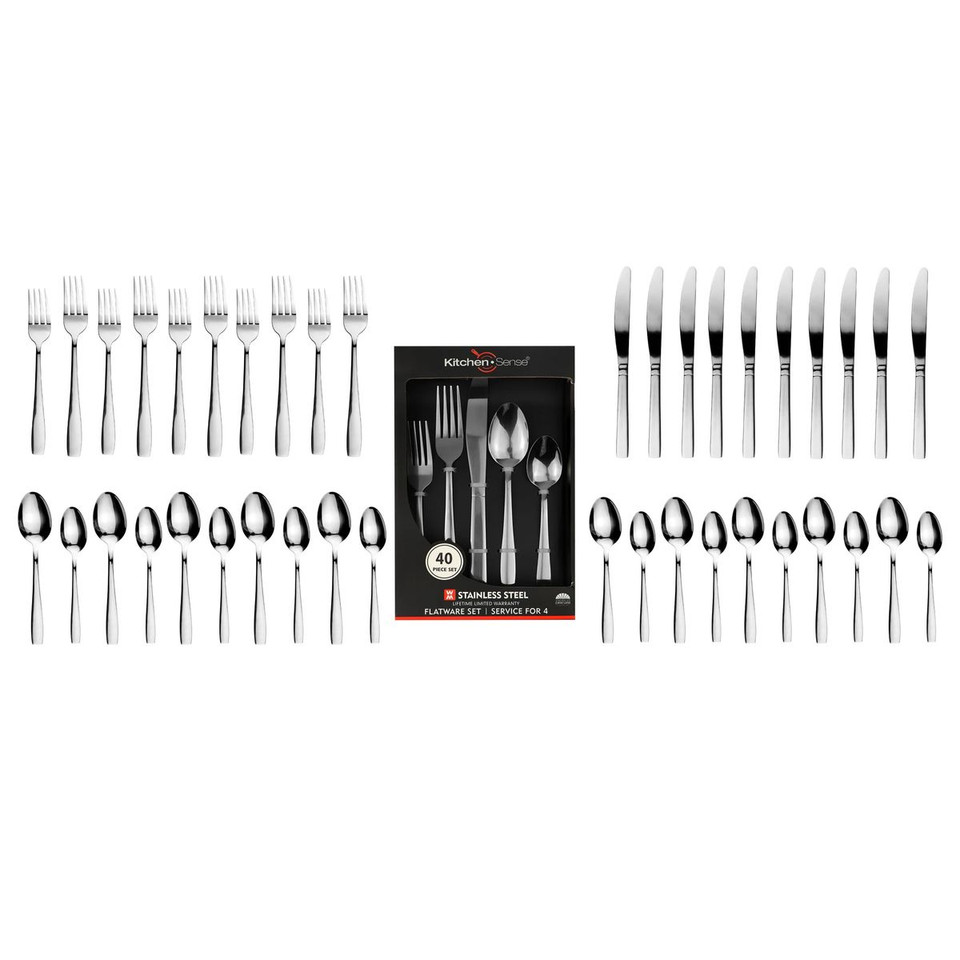40-Piece Stainless Steel Flatware Silverware (Set of 8) product image