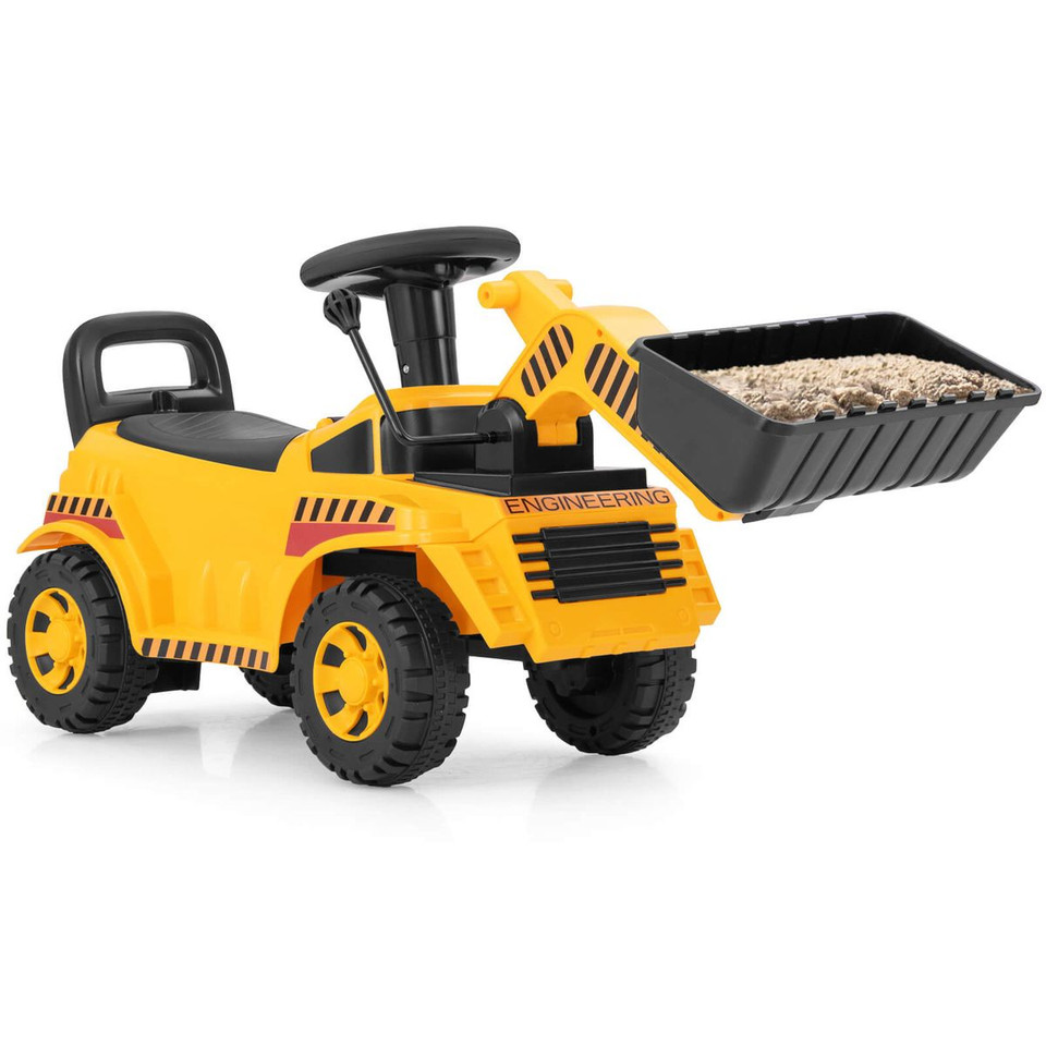 Kids' Ride-on Bulldozer with Adjustable Bucket and Under-Seat Storage product image