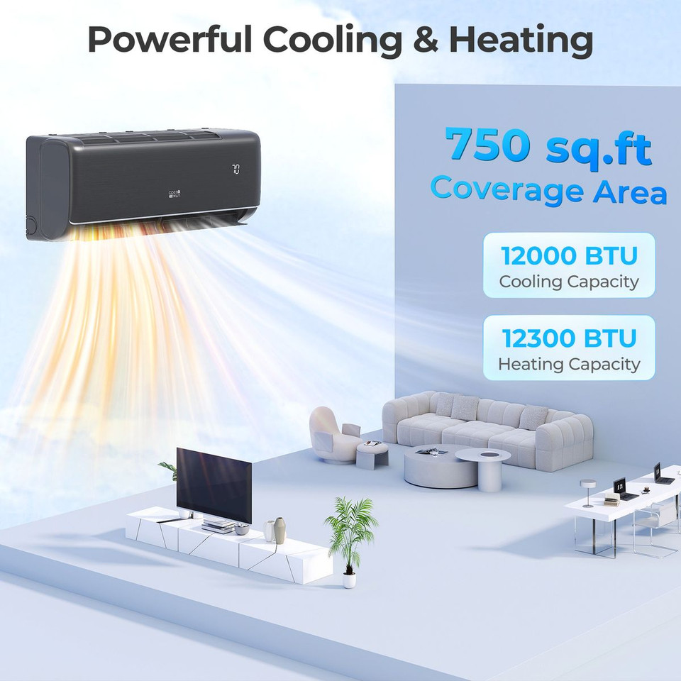 12000BTU WiFi Enabled Mini Split 22 SEER2, 115V Inverter Air Conditioner product image