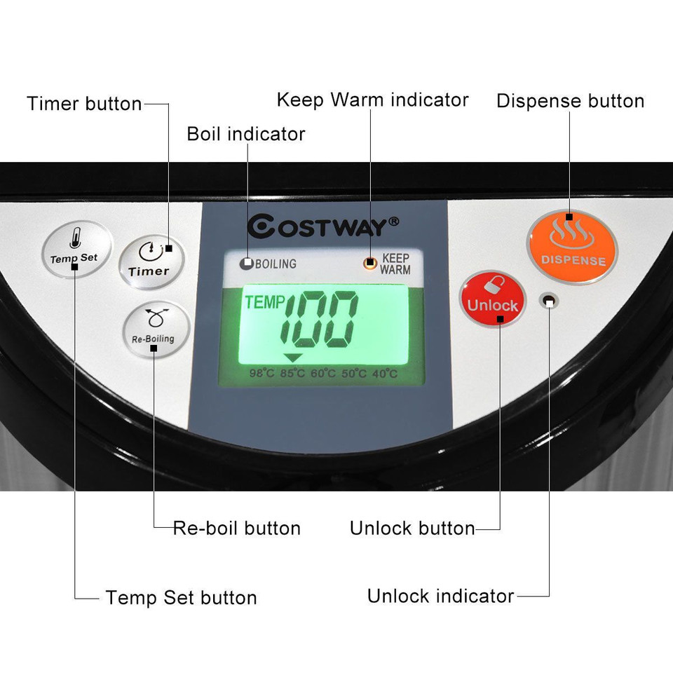 5-Liter Electric  LCD Water Boiler and Warmer product image