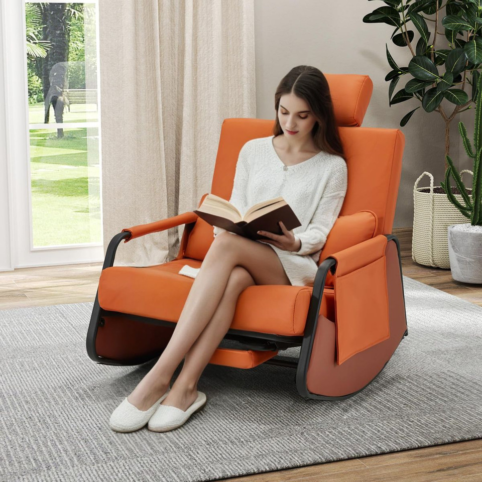 Gliding Rocking Chair with Retractable Footrest  product image
