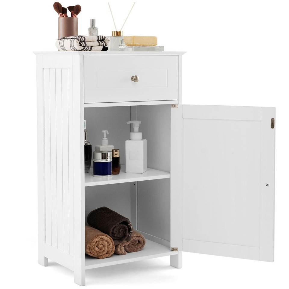 Floor Storage Cabinet with Drawer and Shelf product image