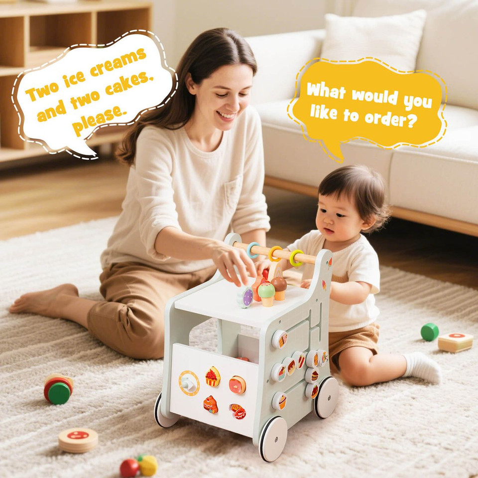 Wooden Ice Cream Stand Baby Walker product image