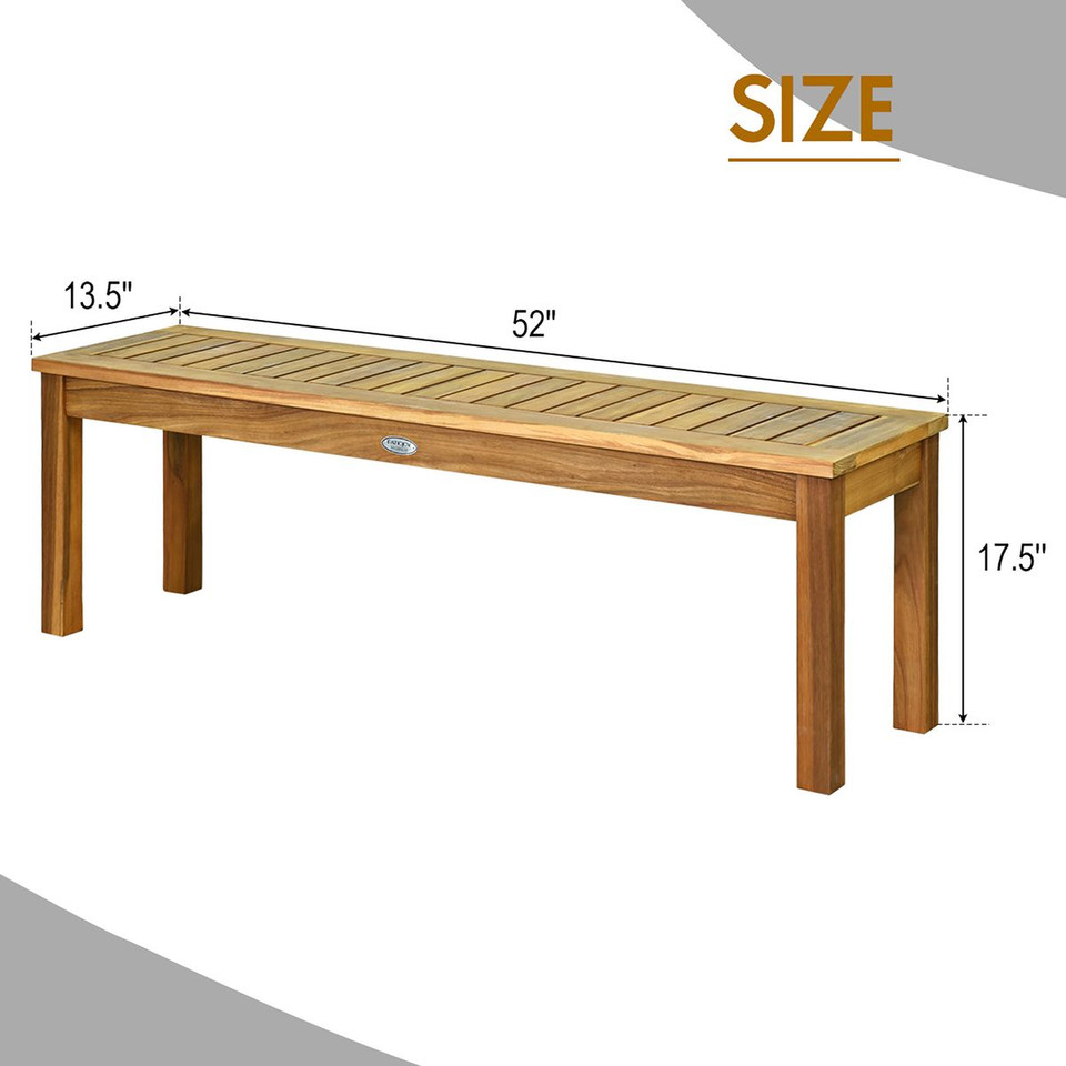 52" Outdoor Acacia Wood Dining Table product image