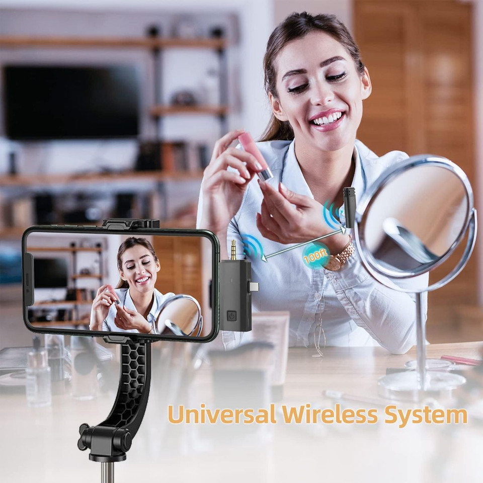 Dual Wireless Lavalier Microphone Set for iPhone & Android product image