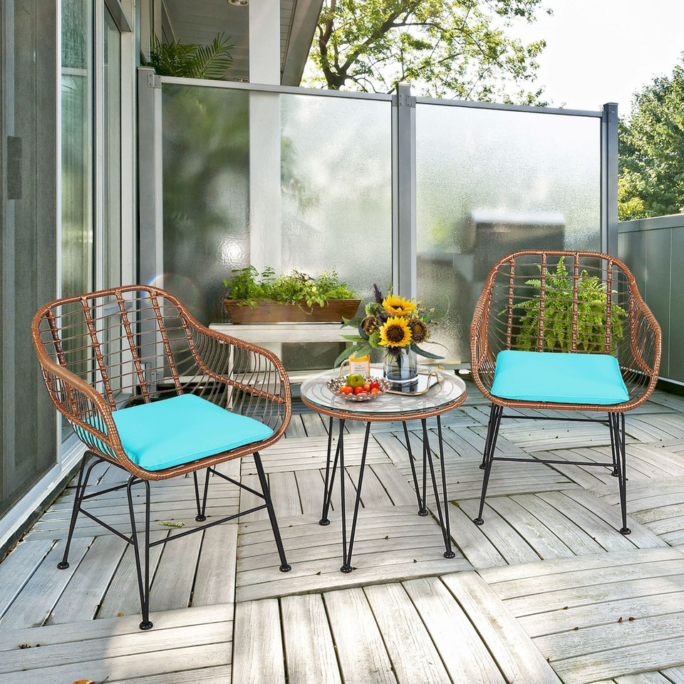 Rattan 3-Piece Bistro Furniture Set product image