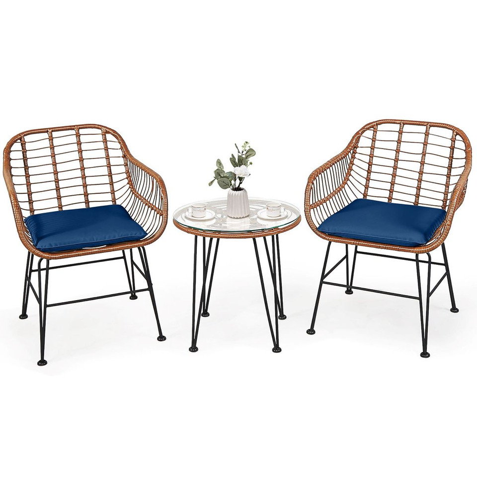 Rattan 3-Piece Bistro Furniture Set product image