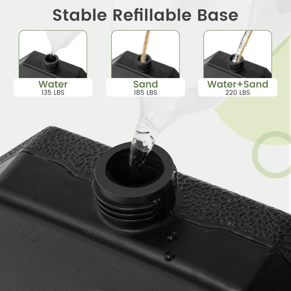 Offset Umbrella Base with 4 Square HDPE Plates product image