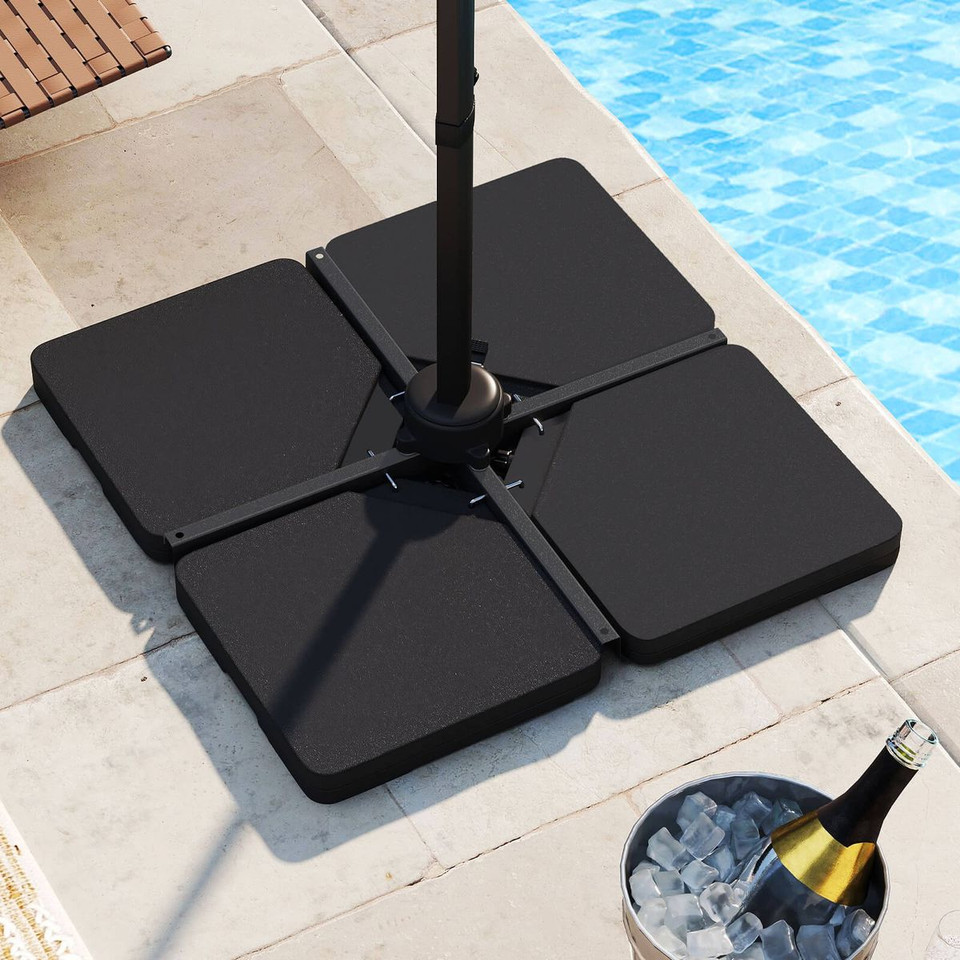 Offset Umbrella Base with 4 Square HDPE Plates product image