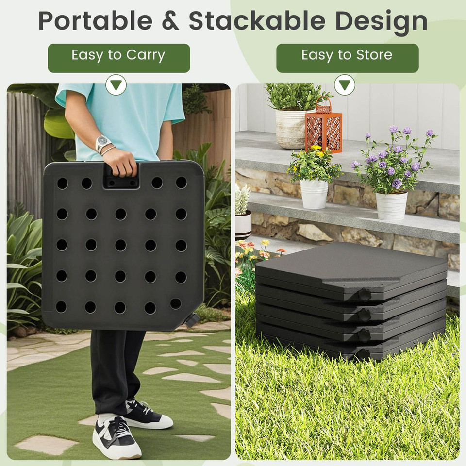 Offset Umbrella Base with 4 Square HDPE Plates product image