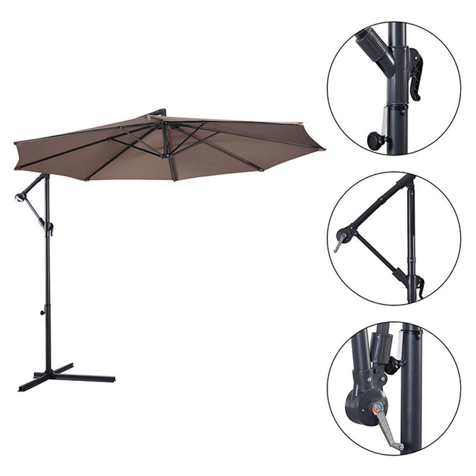 10' Hanging Offset Outdoor Market Patio Umbrella  product image