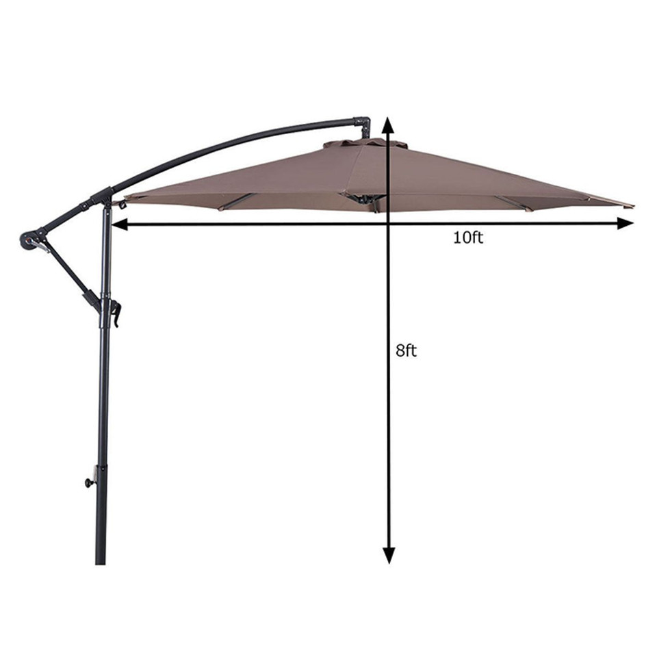 10' Hanging Offset Outdoor Market Patio Umbrella  product image
