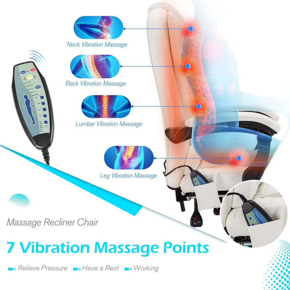  Ergonomic Recliner Office Chair with Massage and Heat Functions product image