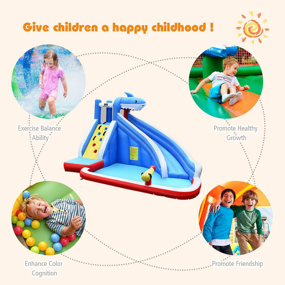 Inflatable Shark Water Slide Bounce House (With or Without Blower) product image