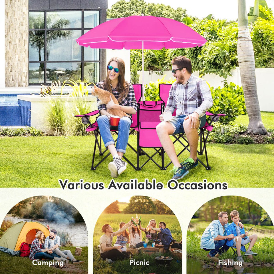 Folding Double Chair with Umbrella product image