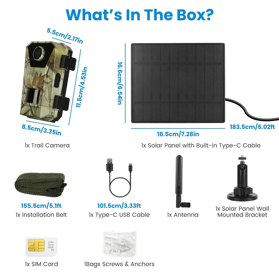 4G 4K 30FPS Solar Trail Camera product image
