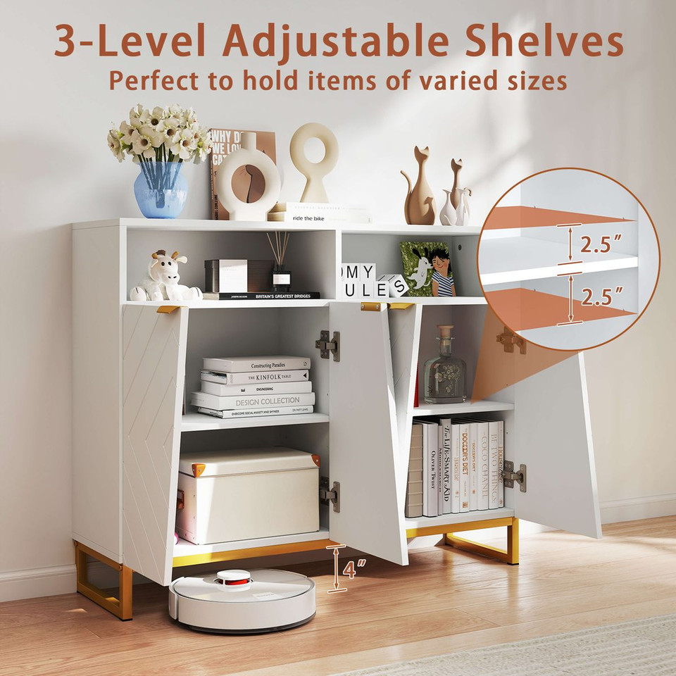 40" Buffet Storage Cabinet with Adjustable Shelves product image