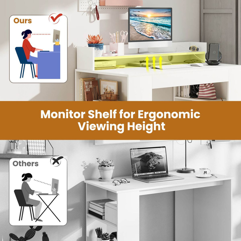 43" Home Office Desk with Power Outlets  product image