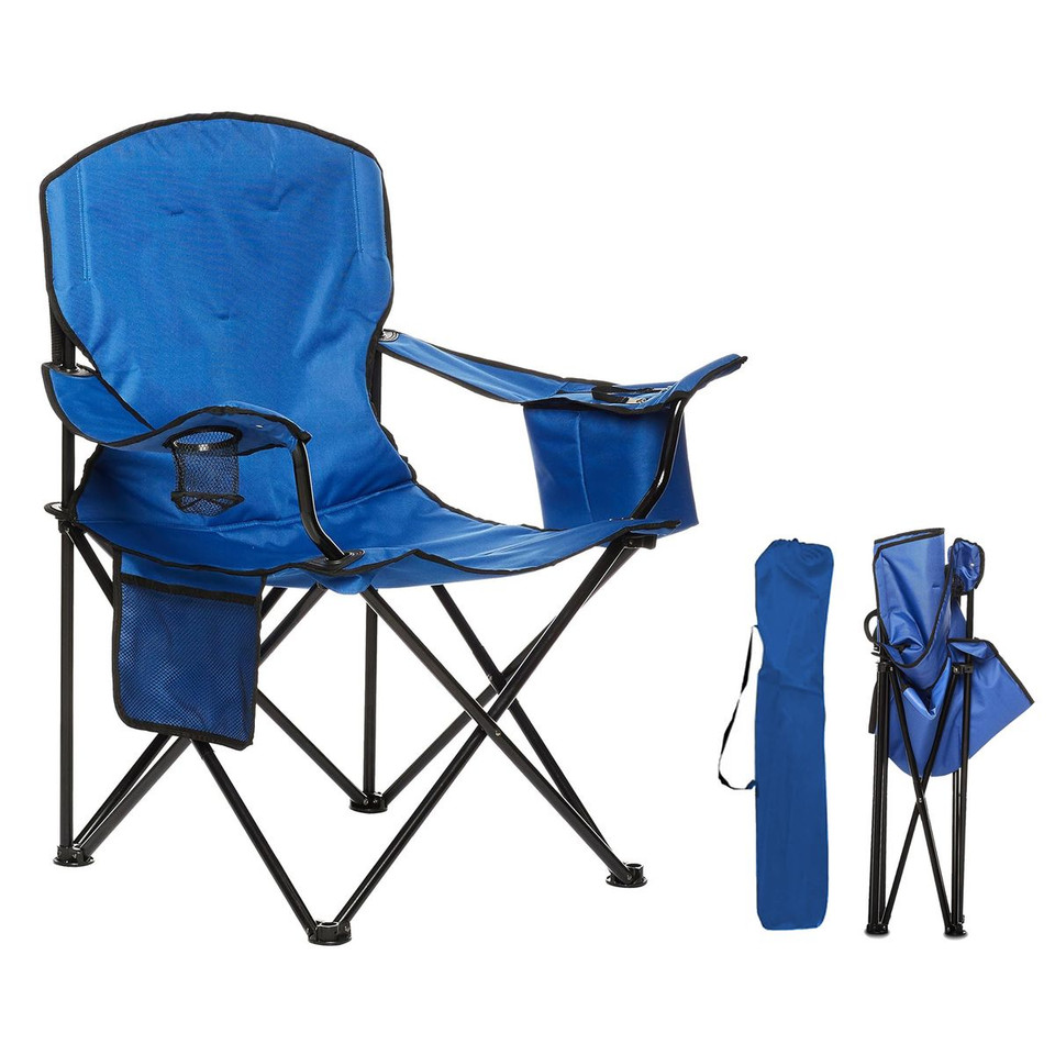 Durable Extra-Large Camping Chair with Padded Seat and Beverage Storage product image