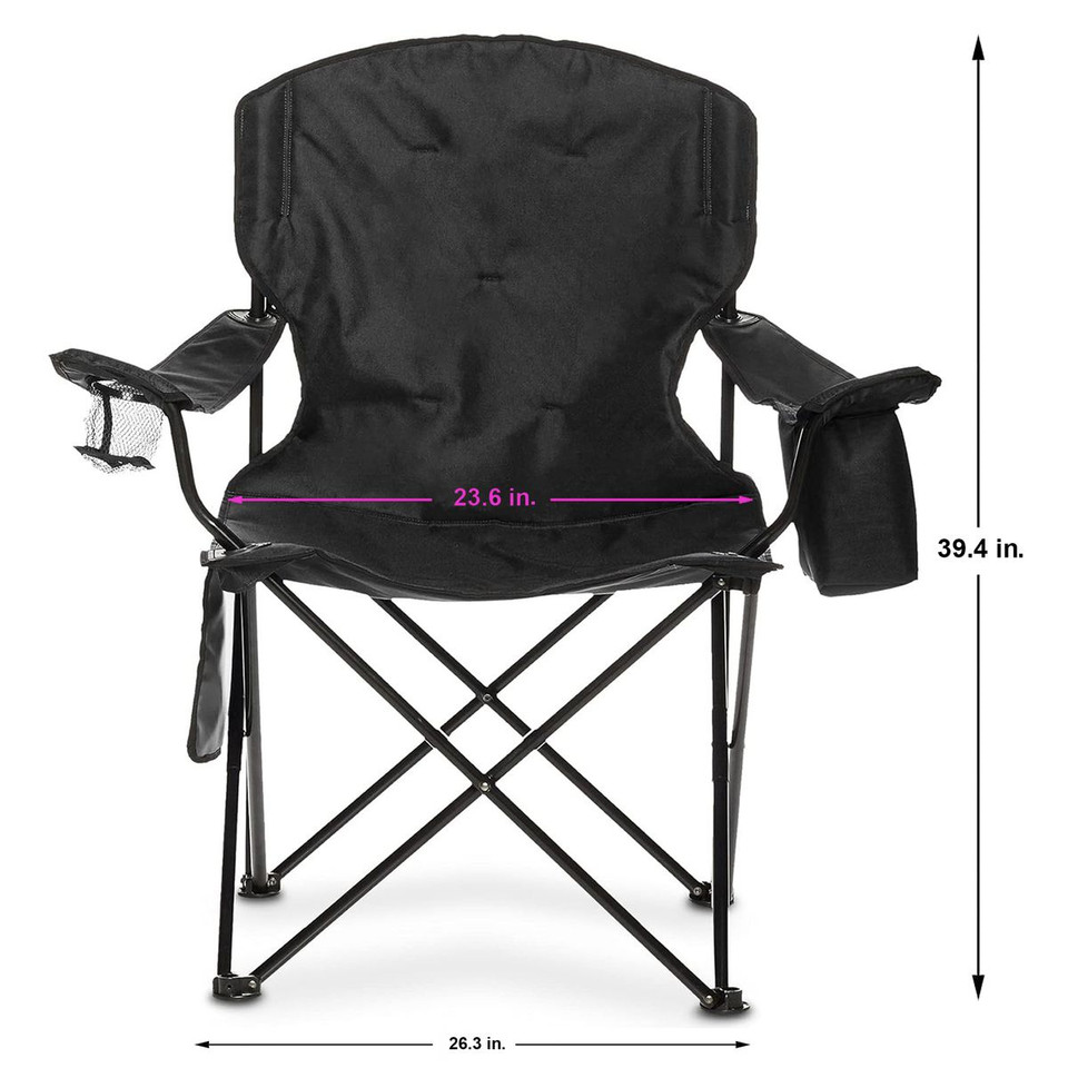 Durable Extra-Large Camping Chair with Padded Seat and Beverage Storage product image