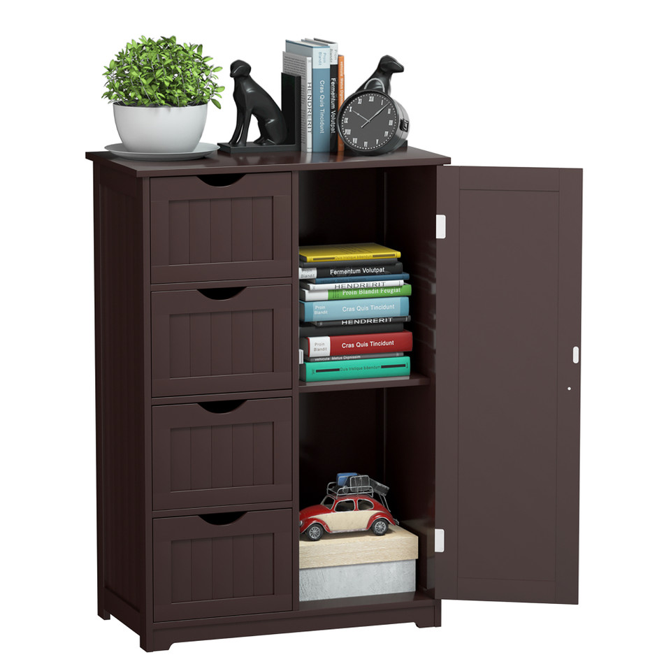 4-Drawer Standing Bathroom Storage Cabinet product image