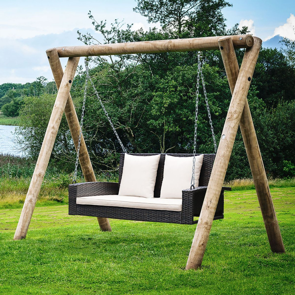 2-Person Rattan Porch Swing product image