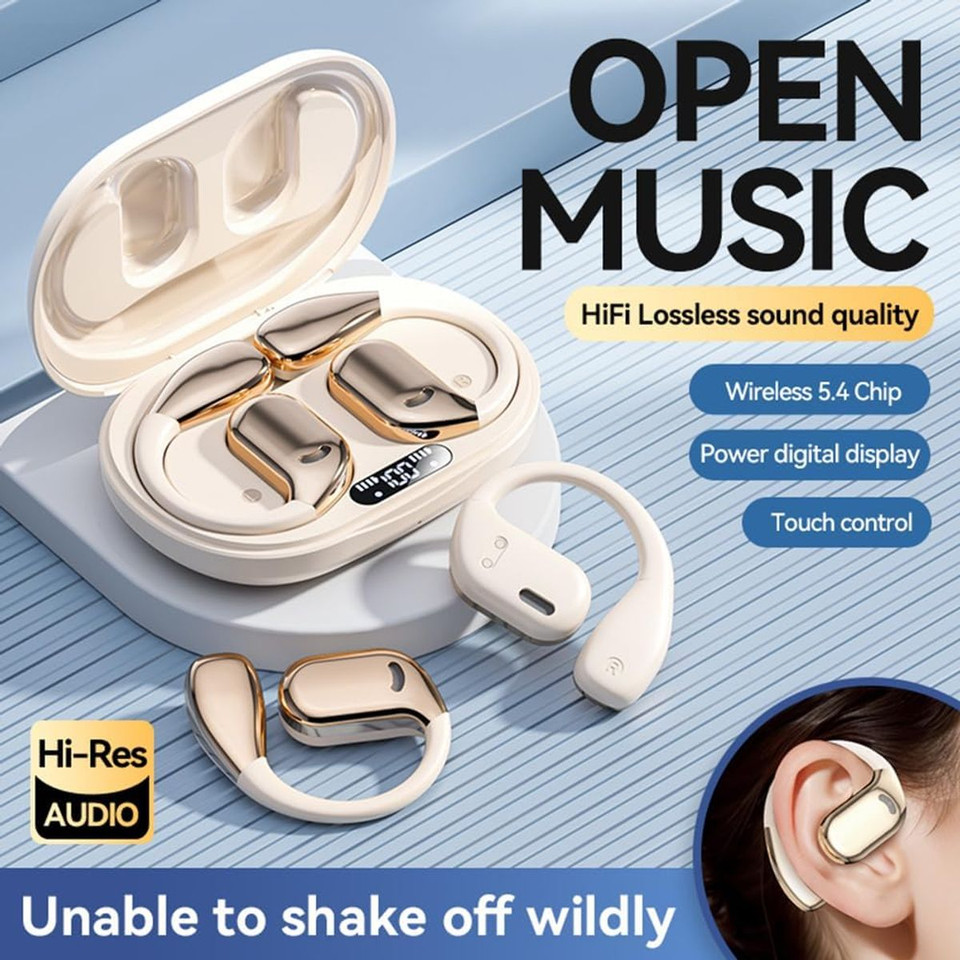 AI Translator Earbuds,144 Language Translator Earbuds, Bluetooth Headphones Translation Language Device for iPhone and Android,Beige product image
