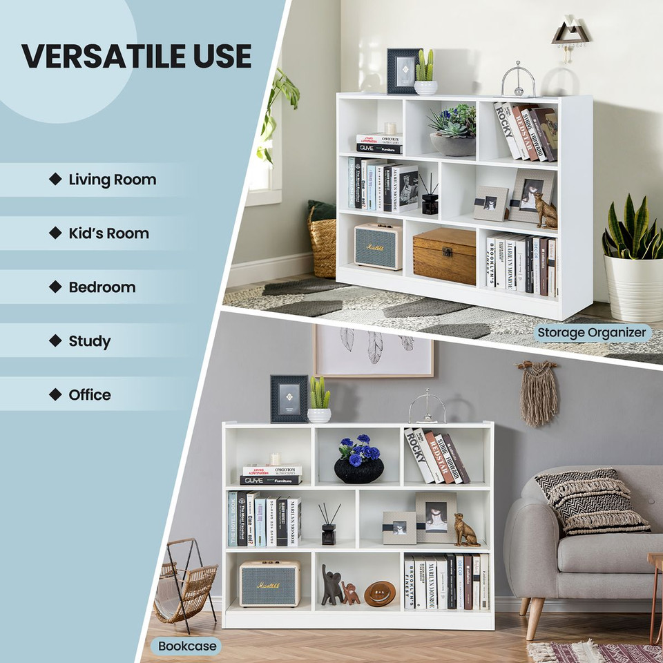 3-tier 8-Cube Standing Storage Shelves product image